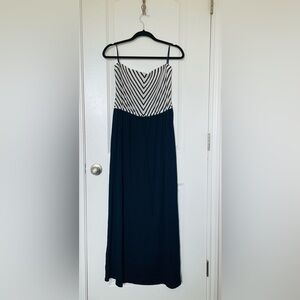 Forever 21 Black and White Strapless Sundress